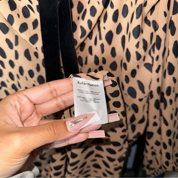 Reformation Terri Dress in Bobcat Romantic Soft Girl - Picture 13 of 17